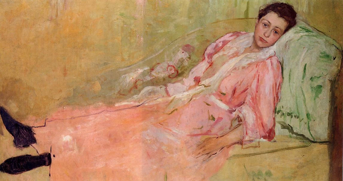 Mary Cassatt - 120, Lydia legge su un divano
